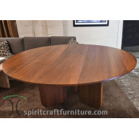 Quick Ship Large Diameter Solid Wood Round Dining Table & Top Online Fabricator