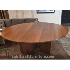 Quick Ship Large Diameter Solid Wood Round Dining Table & Top Online Fabricator