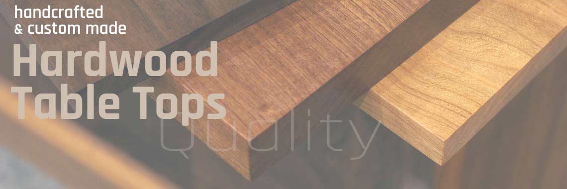 Custom made solid wood table tops