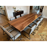 Live Edge Black Walnut Dining and Conference Table Configurator - Custom Fabricate your Solid Wood Table in any Size