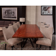 Bubinga Wide Plank Dining Table with Custom Base - Made in the USA - Free Shipping Bubinga Wide Plank Dining Table with Custom Base - Made in the USA - Free Shipping