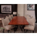 Bubinga Wide Plank Dining Table with Custom Base - Made in the USA - Free Shipping