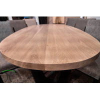 Oval White Oak Dining Table with Custom Legs - Made in the USA - Free Shipping Oval White Oak Dining Table with Custom Legs - Made in the USA - Free Shipping